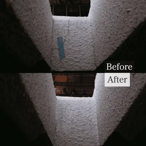 マンションのベランダ外壁のひび割れ補修