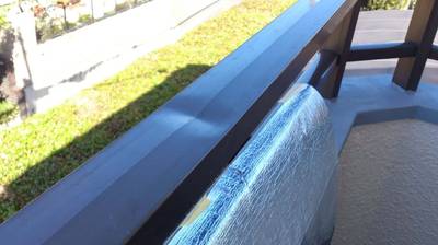 ベランダ手摺り補修前の状態