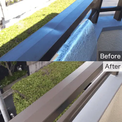 ベランダの手摺りの補修