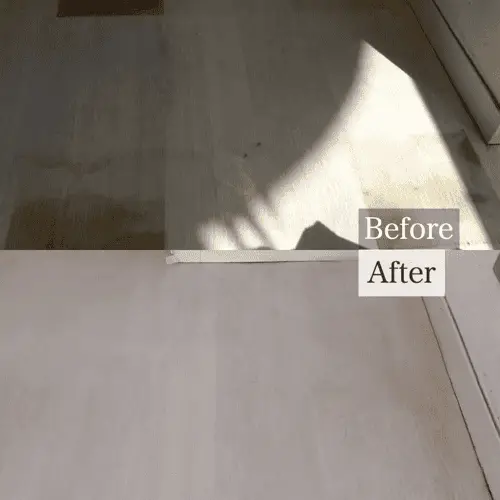 塩ビタイルについた四角い染みの補修