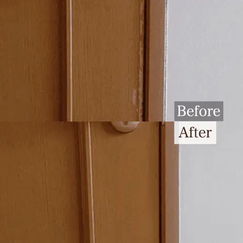 洋室扉の表面の剥がれ補修