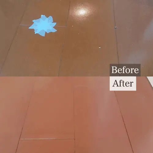 キッチン横フローリングの浮きの補修