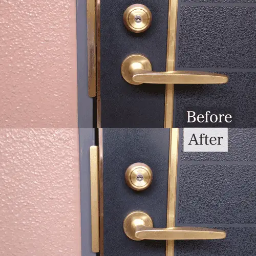 玄関ドアの金物の補修