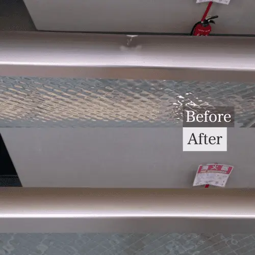 マンション手すりの凹み補修