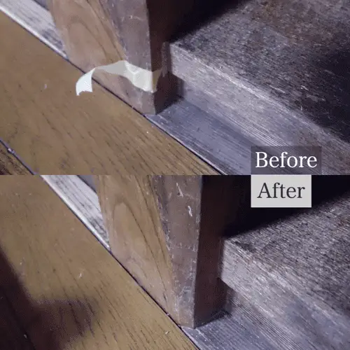 階段段鼻の隙間の補修