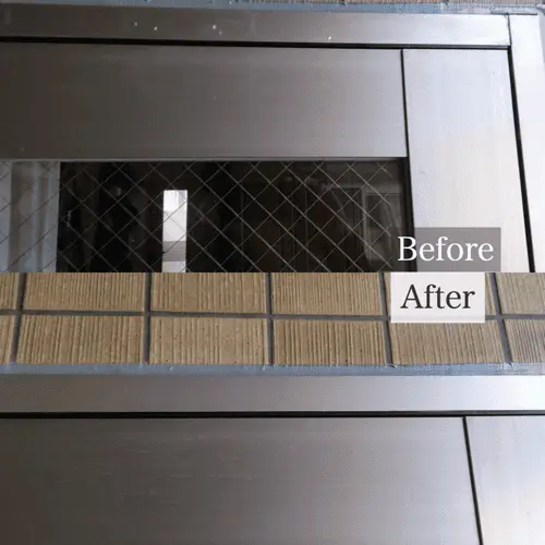 アルミのドア枠についた傷の補修