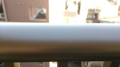 ベランダ手すりの凹み補修後の状態