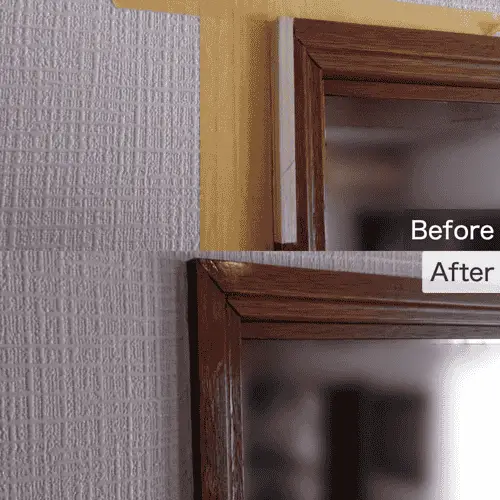 建具枠の欠損を埋め木で補修