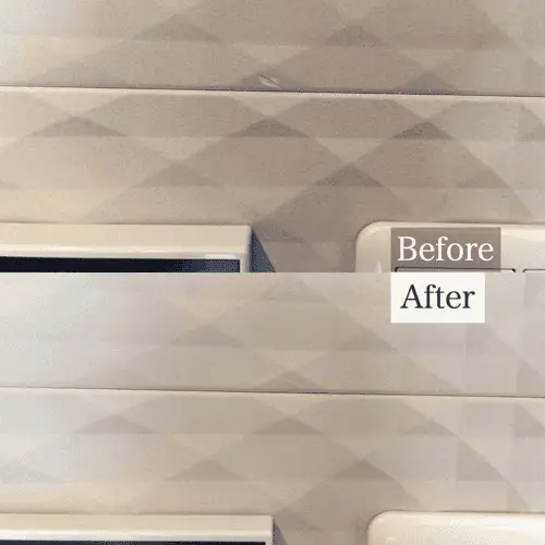 リビング壁のエコカラットの傷補修