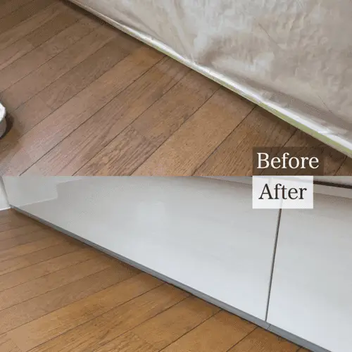 キッチンのフローリングの色褪せの色合わせ