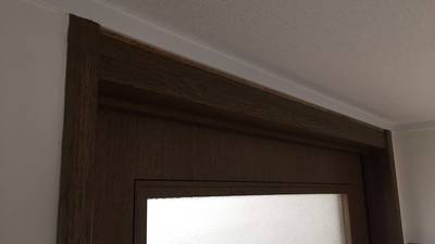 パテ埋め・成形作業中