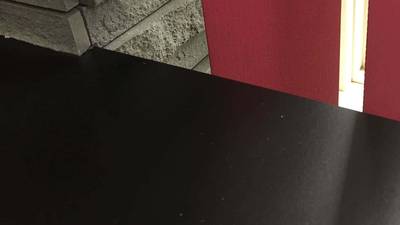 補修後の下駄箱天板