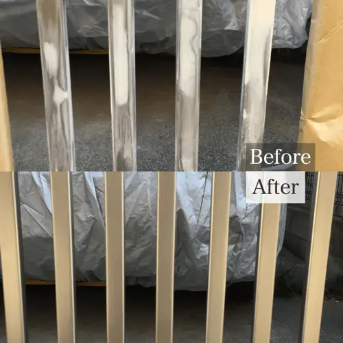 カーポートの柵の曲がりの補修