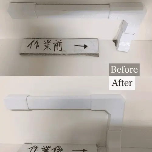 キッチンの吊り戸棚に空いた穴の補修