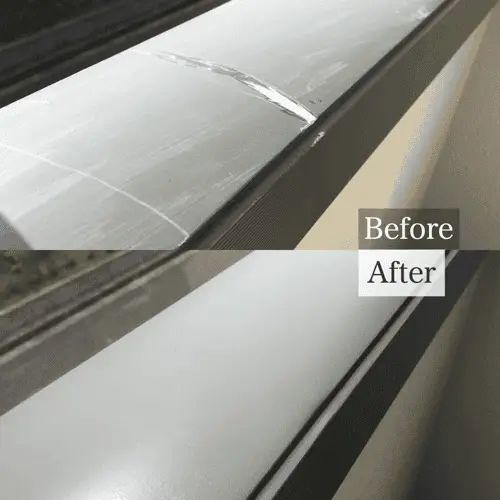 ベランダ手すり(笠木)の擦り傷補修