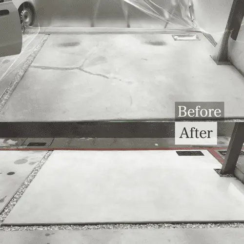 カーポートのコンクリートのひび割れ補修