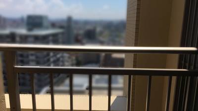 綺麗に塗装された手すり（補修後）