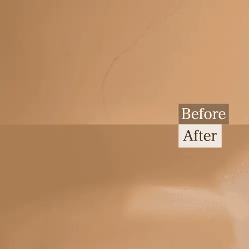 風呂の浴槽のひび割れの補修と塗装