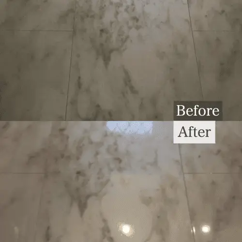 大理石調フローリングの凹みの補修