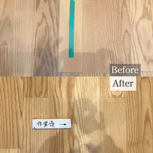フローリングの表面の突板の貼り替え