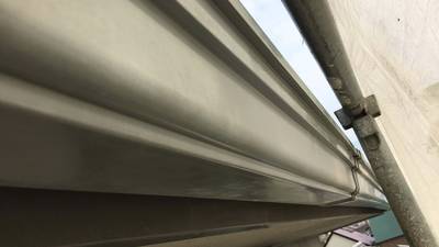 補修された雨樋