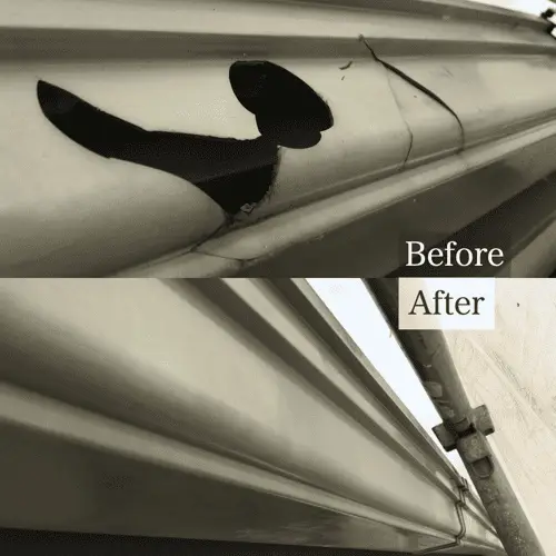 マンションの雨樋の割れの補修