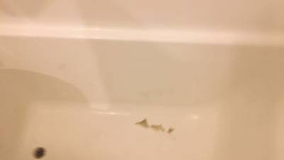 塗装が剥がれた浴室浴槽