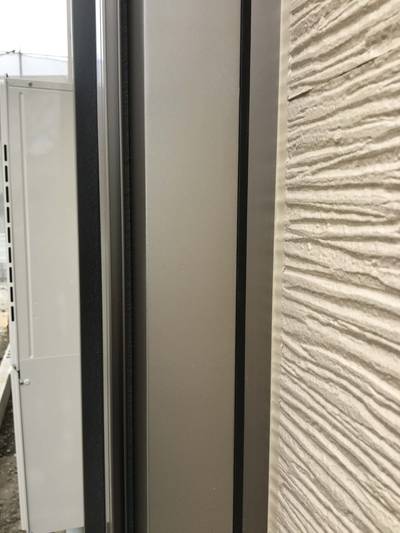 サッシの凹み補修 作業後