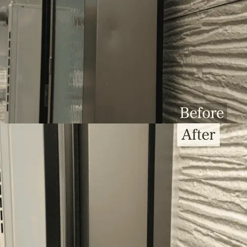 サッシの枠の凹み補修