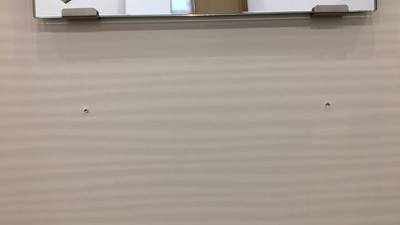 浴室壁のビス穴の下地処理後