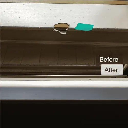 掃き出し窓の枠（膳板）の剥がれ補修