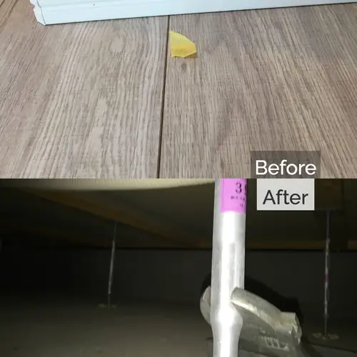 玄関床下の鋼製束調整による床鳴り補修