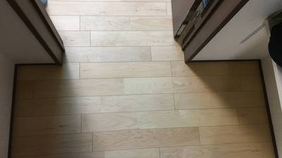 フローリングの床下収納跡補修後