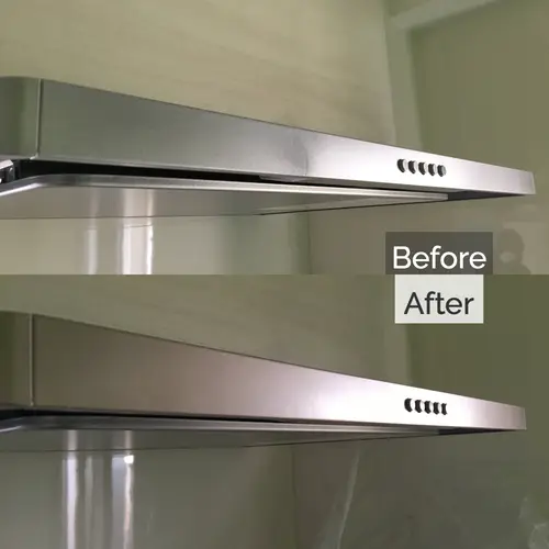 レンジフードの塗装剥がれ補修