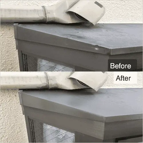 出窓の屋根（庇）の凹み補修