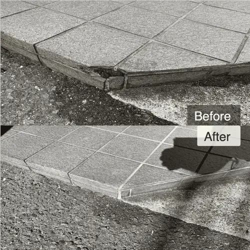 マンションエントランスのタイルステップの角欠け補修